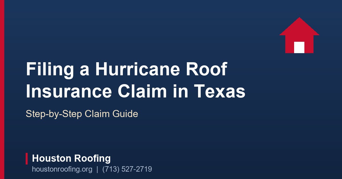 Roofer documenting hurricane damage to a Houston roof for a Texas insurance claim